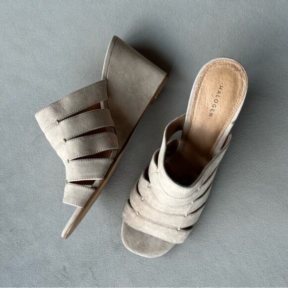 Halogen ~ Annabelle ~ Womens Size 9.5 ~ Open Toe Wedge Sandal - Picture 5 of 14